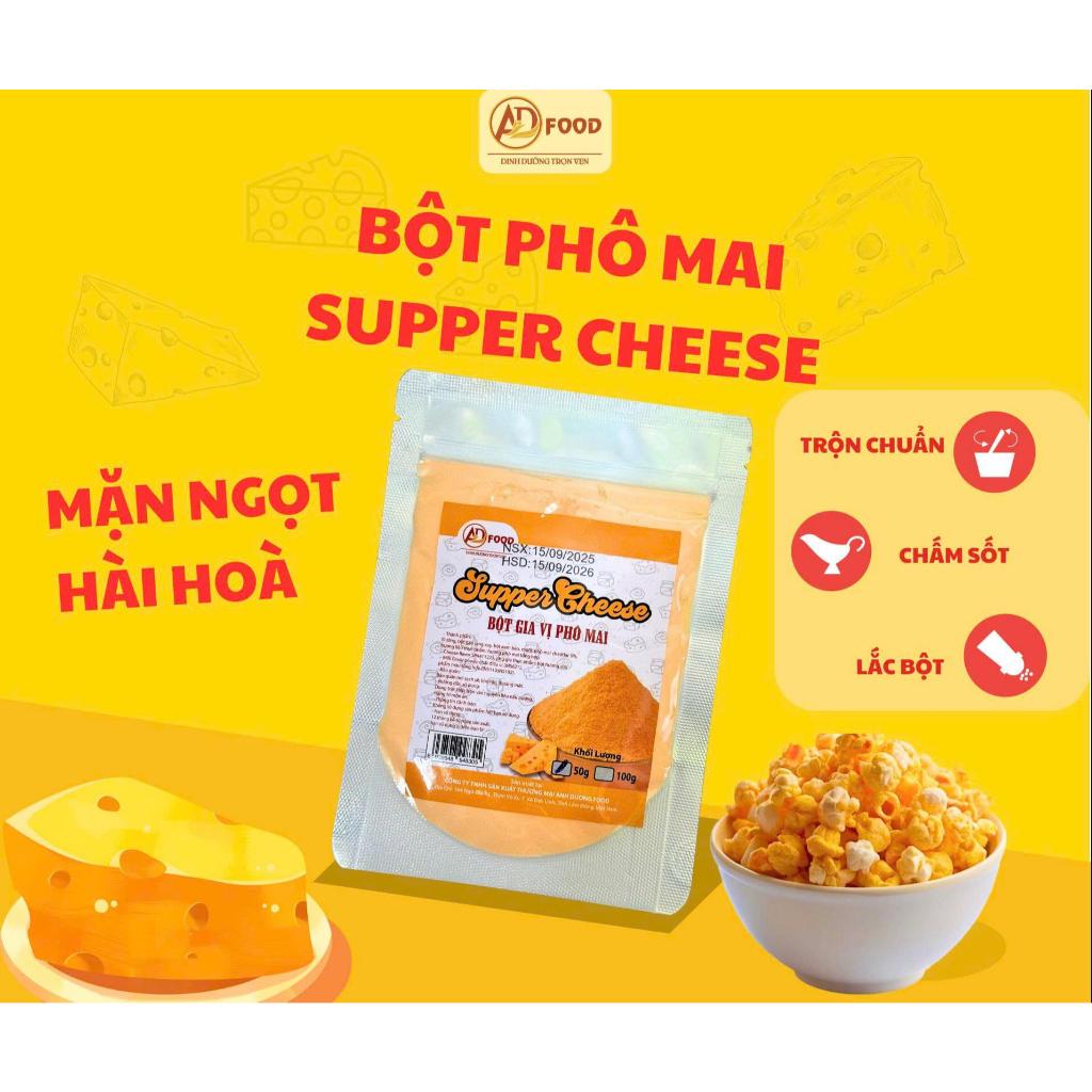 COMBO 5 Gói 100g Bột gia vị trải nghiệm dùng thử - vị Phô mai Supper cheese, vị Trứng muối, vị Bơ tỏi, vị Tomyum, vị BBQ