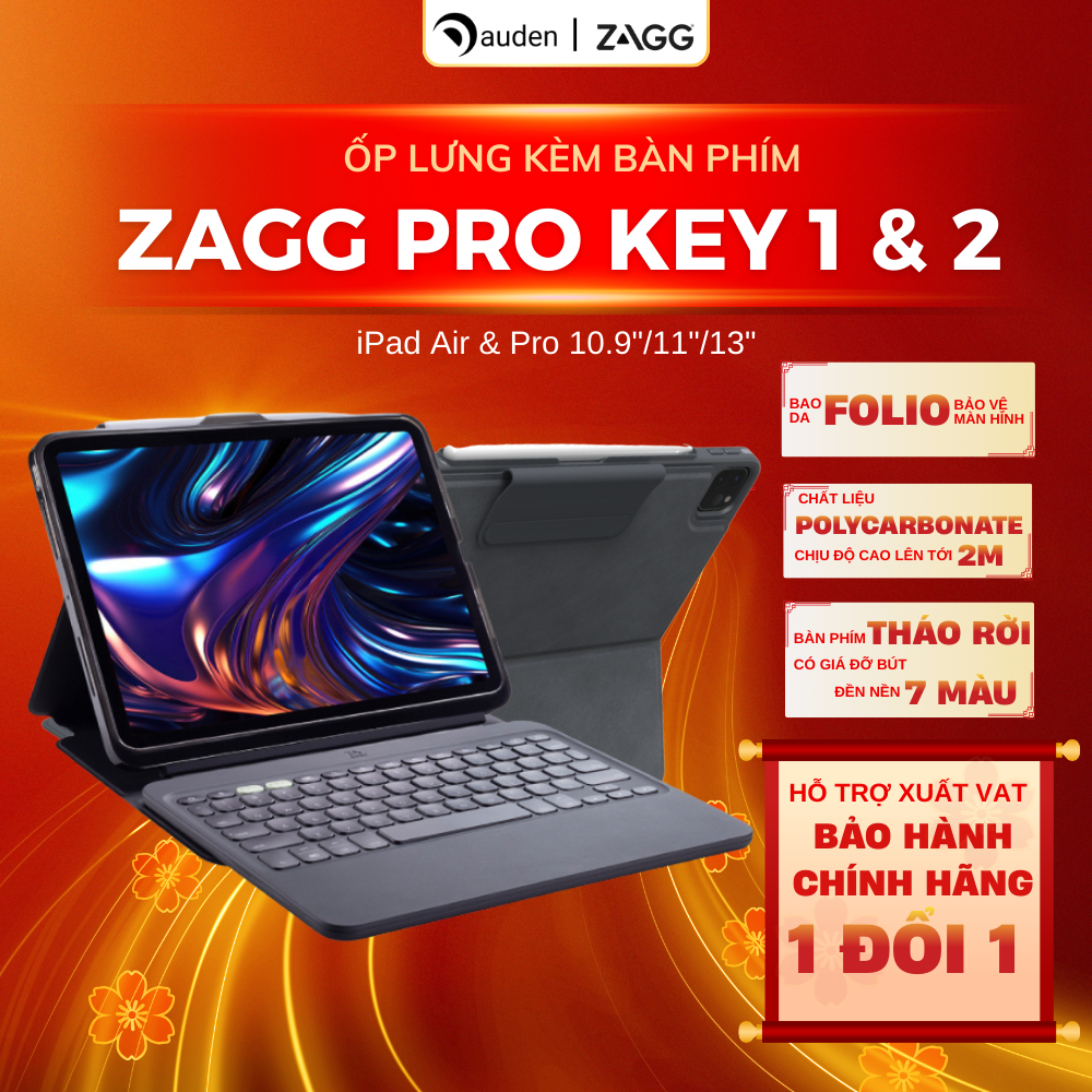 Ốp Lưng Kèm Bàn Phím ZAGG Pro Keys 1/ Có Trackpad/ ProKeys 2 iPad Chống ...