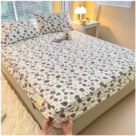 Bộ Ga Gối Trần Bông 3 Món Cotton Đũi Dệt Bông Xơ Đậu Lành – Mềm Mịn Thoáng Mát Full Size