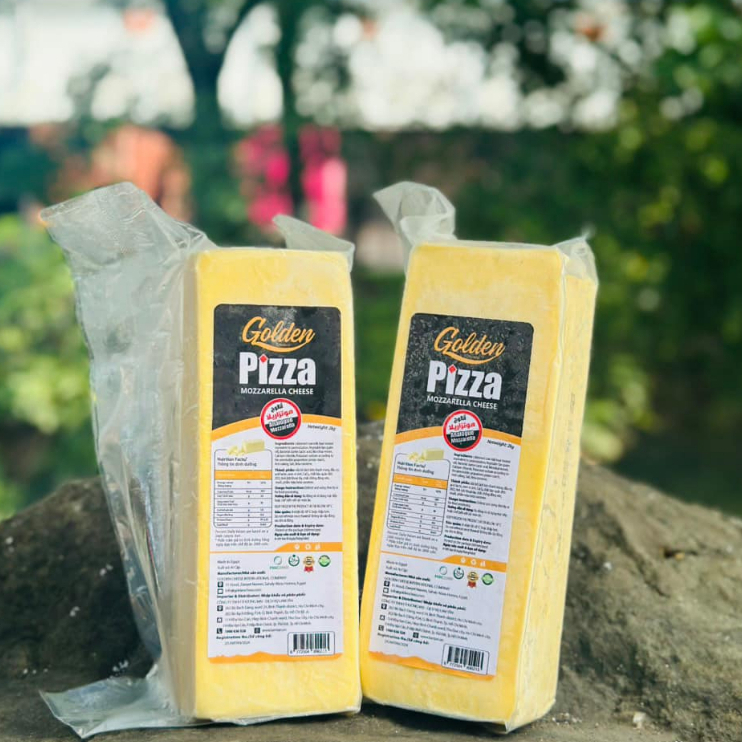 1 KHỐI PHÔ MAI MOZZARELLA KÉO SỢI GOLDEN CHEESE (1 khối 2KG) - làm hotdog, phô mai que, pizza, bánh đồng xu