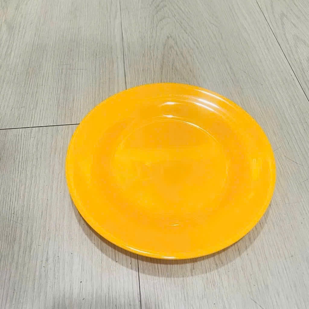 Set 10 dĩa nhưa BKP Kích thước (23x2cm) dùng để đựng thức ăn - 10 dĩa nhựa tròn (23cm) nhiều màu
