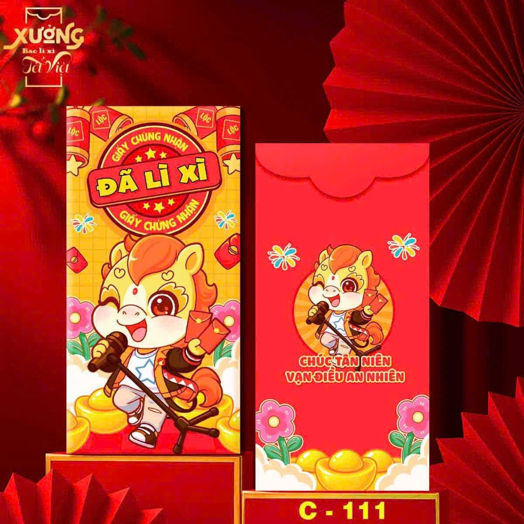 Bao Lì Xì Tết Bính Ngọ 2026 - Đồ Chơi Cho Bé PUKAPI