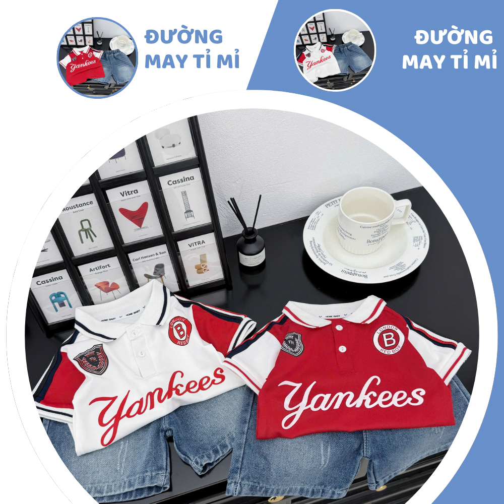 [À ƠI SHOP] V92- bộ cộc quần bò polo vòng tròn chữ b- a116.830