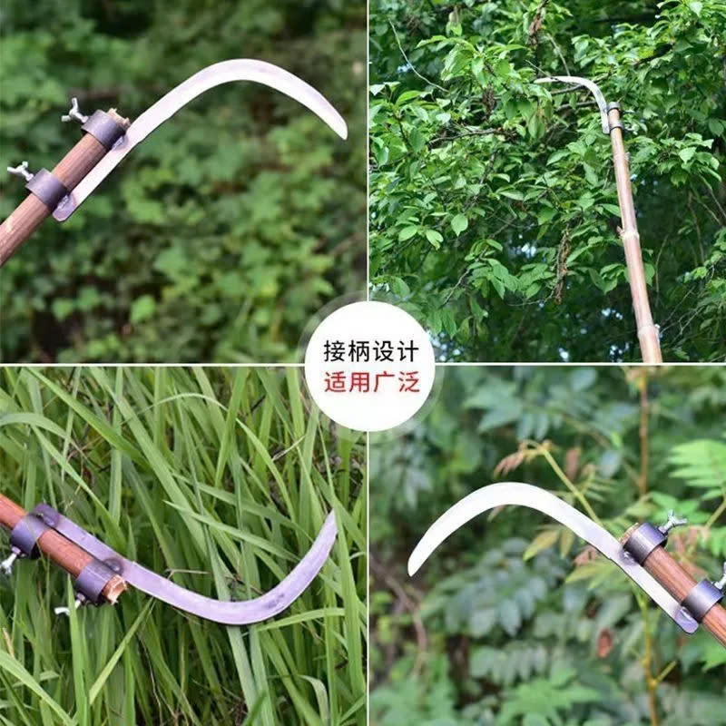 Thanh Lý Hàng Bị Mẻ Nhẹ Lưỡi Liềm Cắt Cây Đa Năng Chuyên Cắt Cành Trên Cao, Vạc Cỏ, Cắt Cau, Chặt Chuối