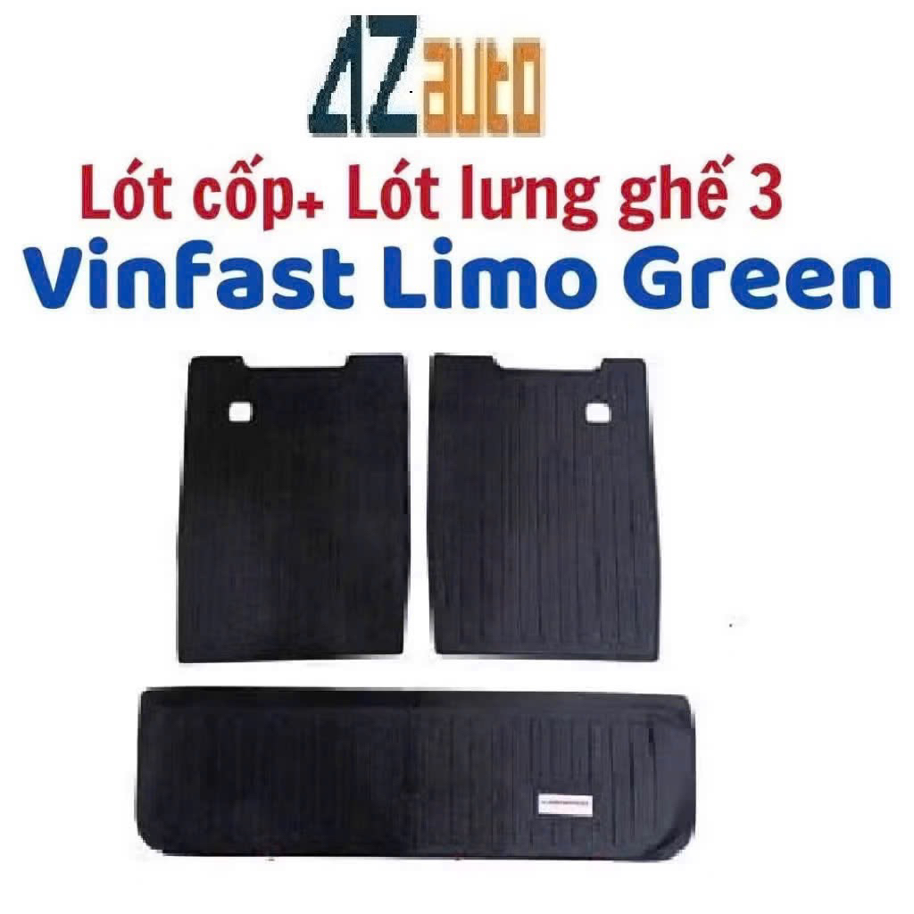 Lót cốp và ốp lưng nhựa dẻo TPE xe Vinfast Limo green hàng cao cấp