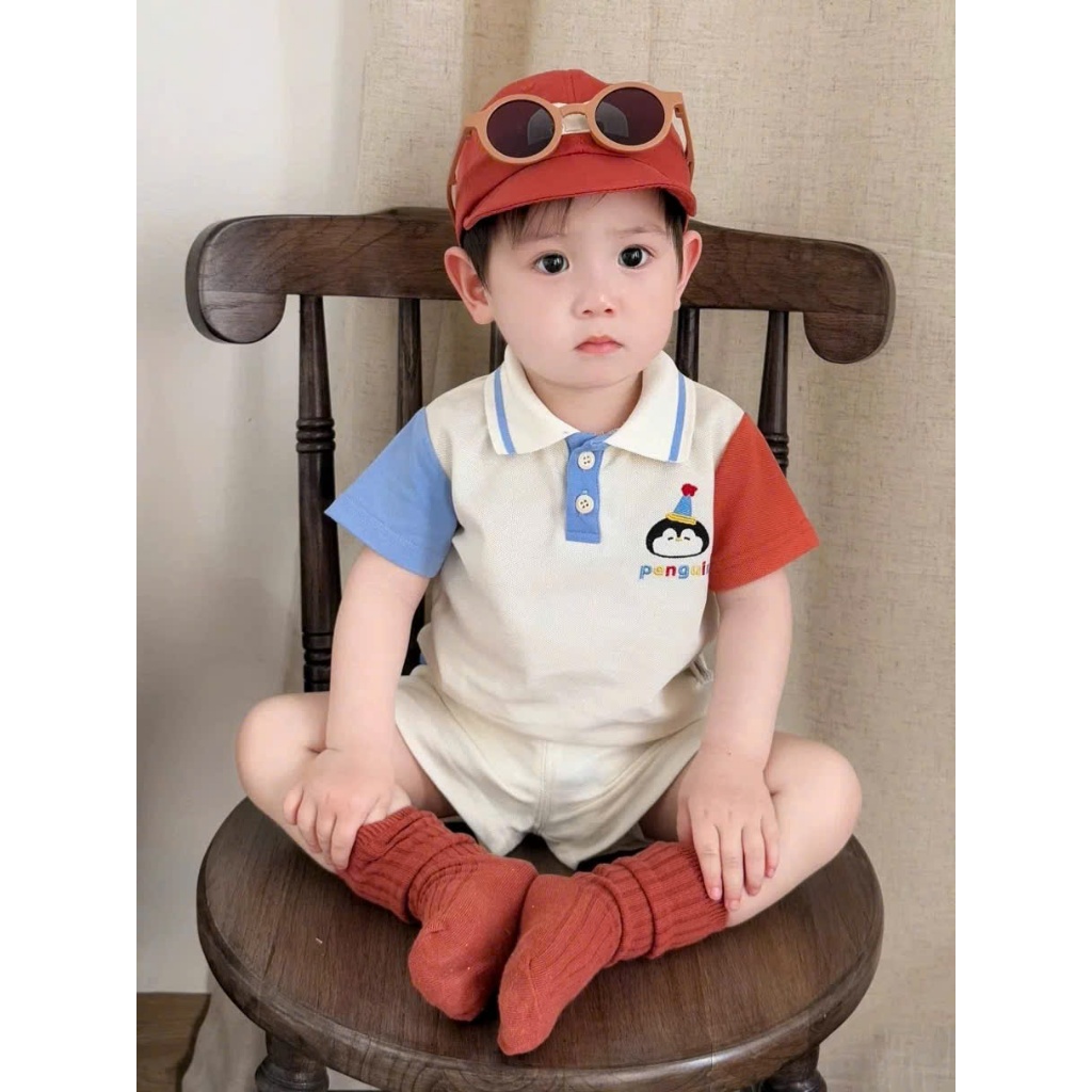 [À ƠI SHOP] N38- bộ polo chim cánh cụt penguin - a117.1741