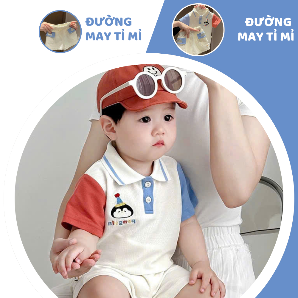 [À ƠI SHOP] N38- bộ polo chim cánh cụt penguin - a117.1741