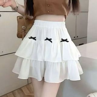 Chân váy voan nữ lưng thun cao nhiều tầng rủ nhẹ màu trắng đen hồng xanh dễ mặc VANISA CT512