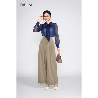 Quần Ống Rộng 𝐂𝐂𝐇𝐀𝐓 Dáng Suông 3 Ly Kiểu Gấp Gấu Chất Liệu Tuytsi Cao Cấp 25QDS2001ST