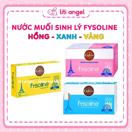 Nước muối sinh lý Fysoline Pháp - Vệ sinh mắt, mũi, miệng