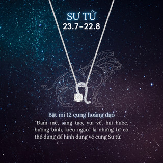 Dây chuyền LAMY cung hoàng đạo Leo Zodiac Pendant Necklace Silver 6062