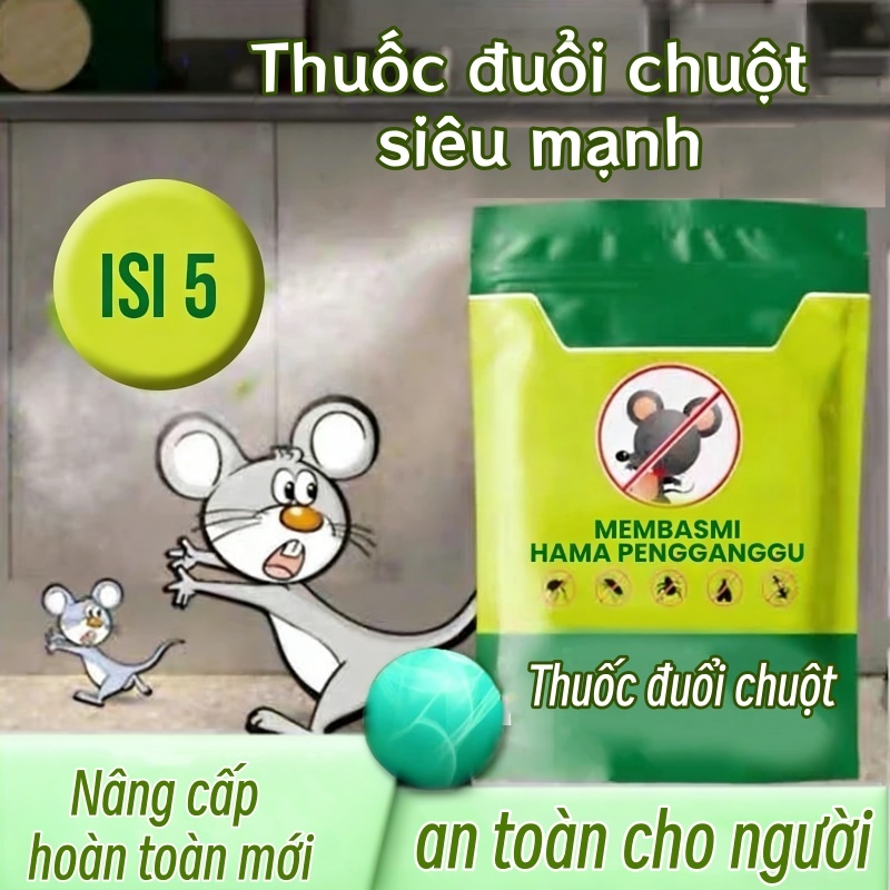 Hiệu ứng 100% trong nhà băng phiến đuổi chuột(1gói 10 viên)an toàn nhanh và hiệu quả-thành phần thực vật