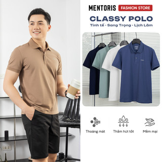 Áo Polo Công Sở Nam Mentoris, Áo Polo Basic, Vải Cotton Mềm Mịn, Co Giãn, Nhiều Màu MPL2511R