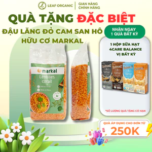 Đậu lăng đỏ cam san hô hữu cơ Markal 500g nhập khẩu Pháp