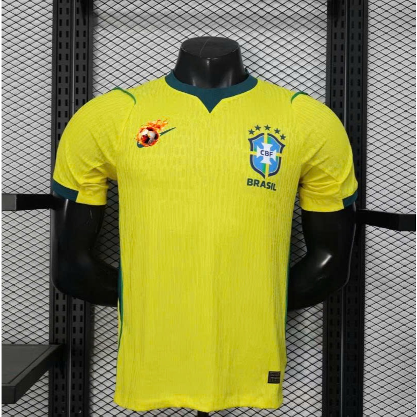Áo Bóng Đá Player Đội Tuyển Brasil Sân Nhà [Chỉ Có Áo] Mùa 25/26 - Hàng Nhập Khẩu Thailand