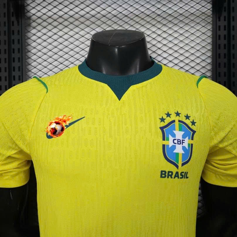 Áo Bóng Đá Player Đội Tuyển Brasil Sân Nhà [Chỉ Có Áo] Mùa 25/26 - Hàng Nhập Khẩu Thailand
