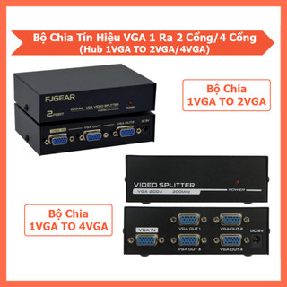 Bộ Chia Tín Hiệu VGA 1 Ra 2 Cổng/4Cổng/8 Cổng – 1CPU To 2VGA/4GA/8VGA Hỗ Trợ Dùng Cho PC, Máy Chiếu