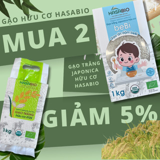 Gạo trắng hữu cơ ST25 Hoa Sữa/ Hasabio- Leaf Organic