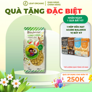 Thực phẩm bổ sung Mì nui đậu Hà Lan ăn dặm hữu cơ cho bé Bio Junior 200g