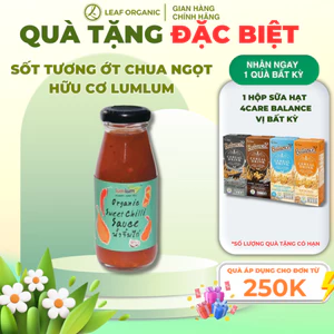 Sốt ớt chua ngọt hữu cơ 200g LumLum (Chai)
