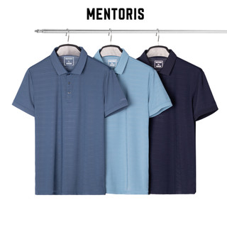 Áo Polo Thun Lạnh Nam MENTORIS, Form Regular Fit Tôn Dáng, Co Giãn, Thoáng Khí MPS215R
