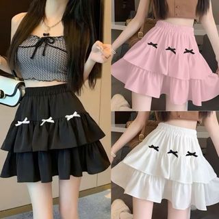Chân váy voan nữ dáng ngắn nhiều tầng mềm nhẹ thoải mái màu trắng đen hồng xanh VANISA CT512