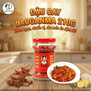 Sốt Đậu Cay Laoganma 210g - Tàu Xì Ngâm Dầu Ớt Chuẩn Vị Tứ Xuyên, Sốt Tàu Xì Thơm Bùi Luka Food