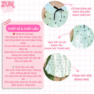 Váy Bé Gái Dáng Bí Đính Nơ Cổ Sen J7738 – Váy Công Chúa Cho Bé Gái Đi Chơi, Dạo Phố Xinh Yêu