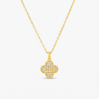 Dây chuyền bạc nữ LAMY Lucky Four Leaf Necklace Gold 6385