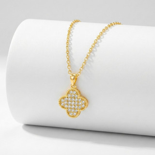 Dây chuyền bạc nữ LAMY Lucky Four Leaf Necklace Gold 6385