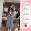 Set bộ nỉ xám bi GUMIN thiết kế áo in họa tiết hình voi kèm quần bom bo chun gấu sang chảnh tiểu thư