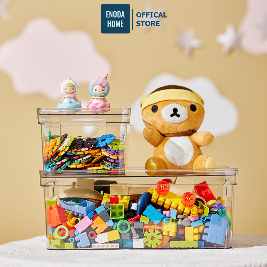 Hộp Đựng Đồ Trong Suốt Có Nắp Enoda Home Đa Năng Có Tay Cầm Siêu Sang Q052