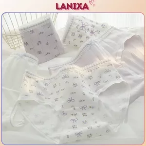 Quần lót cotton cao cấp hoạt tiết hoa nhí xinh xắn cạp vừa tôn dáng co giãn thấm hút tốt LANIXA 1133