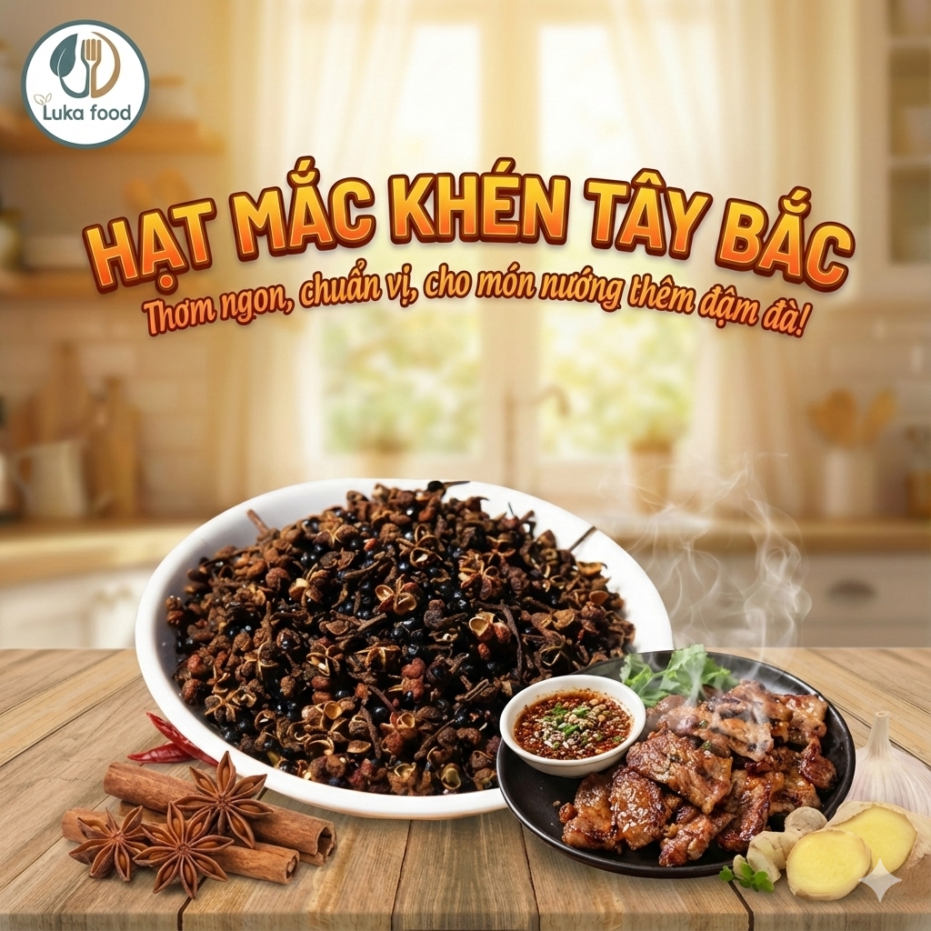 Hạt Mắc Khén Tây Bắc (100g) - Gia Vị Chuẩn Rừng, Thơm Cay Tê Làm Chẩm Chéo/Ướp Gà Nướng & Thịt Gác Bếp Luka Food