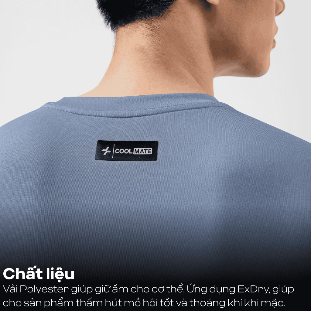 [MUA 4 GIẢM 20%]Áo dài tay nam thể thao Essential tập Gym, Pickleball co giãn, thấm hút tốt Coolmate FW