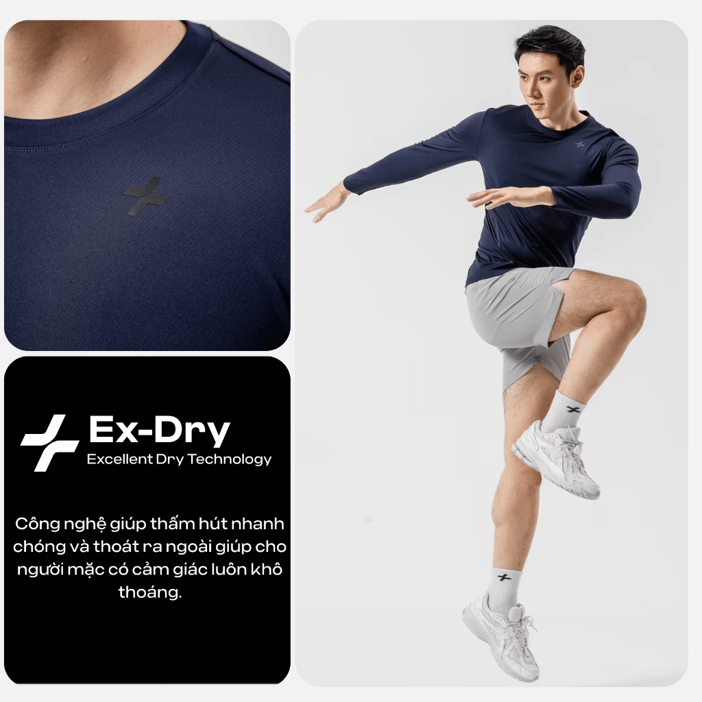 [MUA 4 GIẢM 20%]Áo dài tay nam thể thao Essential tập Gym, Pickleball co giãn, thấm hút tốt Coolmate FW