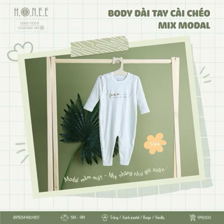 Body dài tay cài chéo mix modal Hrnee