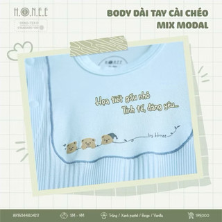 Body dài tay cài chéo mix modal Hrnee