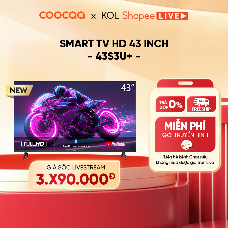 Smart Tivi Coocaa 43S3U+
