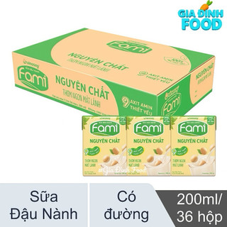 [Thùng 36 Hộp] SỮA Đậu nành Fami lốc 6 hộp 200ml/ hộp