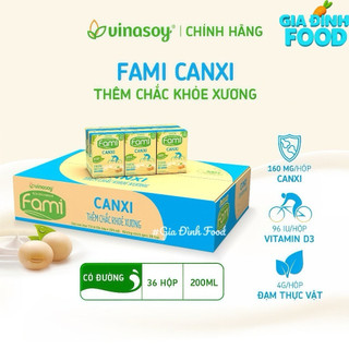 [Thùng 36 Hộp] SỮA Đậu nành Fami lốc 6 hộp 200ml/ hộp