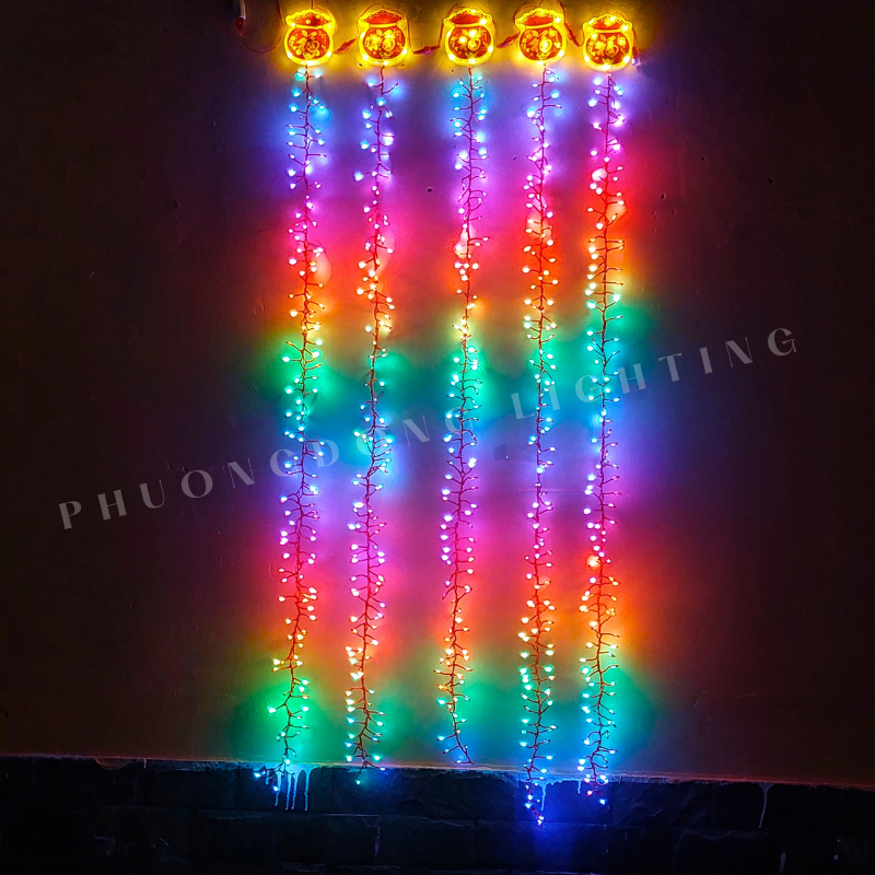 Pháo Điện Tử Dây Led Pháo Hoa Trang Trí Tết Có Âm Thanh Hiệu Ứng Nháy Sống Động Tạo Không Khí Xuân