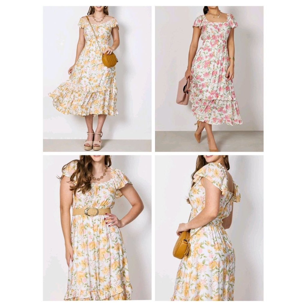 (Sale) Đầm maxi tơ hoa BluPepper* bigsize - dư xịn