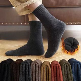 Tât nam nữ cotton gân tăm dày dặn giữu ấm- Vớ uninsex cổ cao kiểu dáng basic cổ điển sang trọng L674