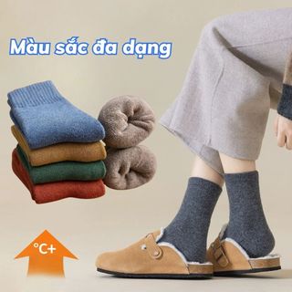 Tât nam nữ cotton gân tăm dày dặn giữu ấm- Vớ uninsex cổ cao kiểu dáng basic cổ điển sang trọng L674