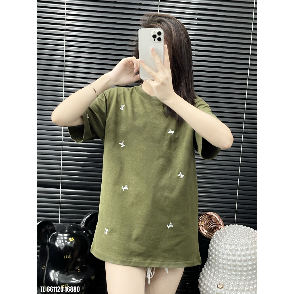 ÁO thun nam cổ tròn họa tiết thêu tay ngắn phong cách trẻ trung chuẩn from
