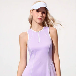 Váy Pickleball Nữ UYNSPORTY Không Tay Khóa Kéo Trước Kèm Short, Váy Thể Thao, Bộ Đồ Pickleball Nữ