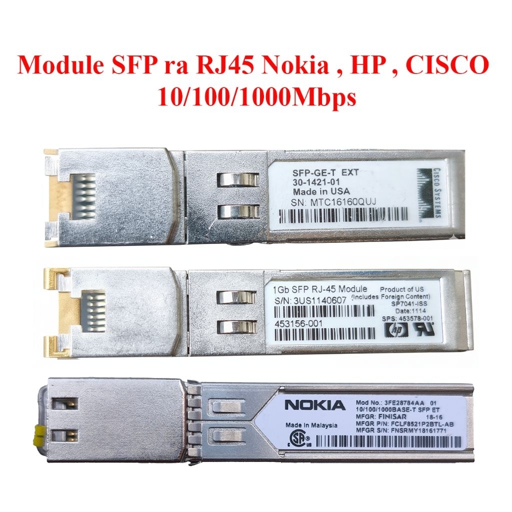 Module SFP ra Rj45 Nokia , HP 10/100/1000M | Shopee Việt Nam
