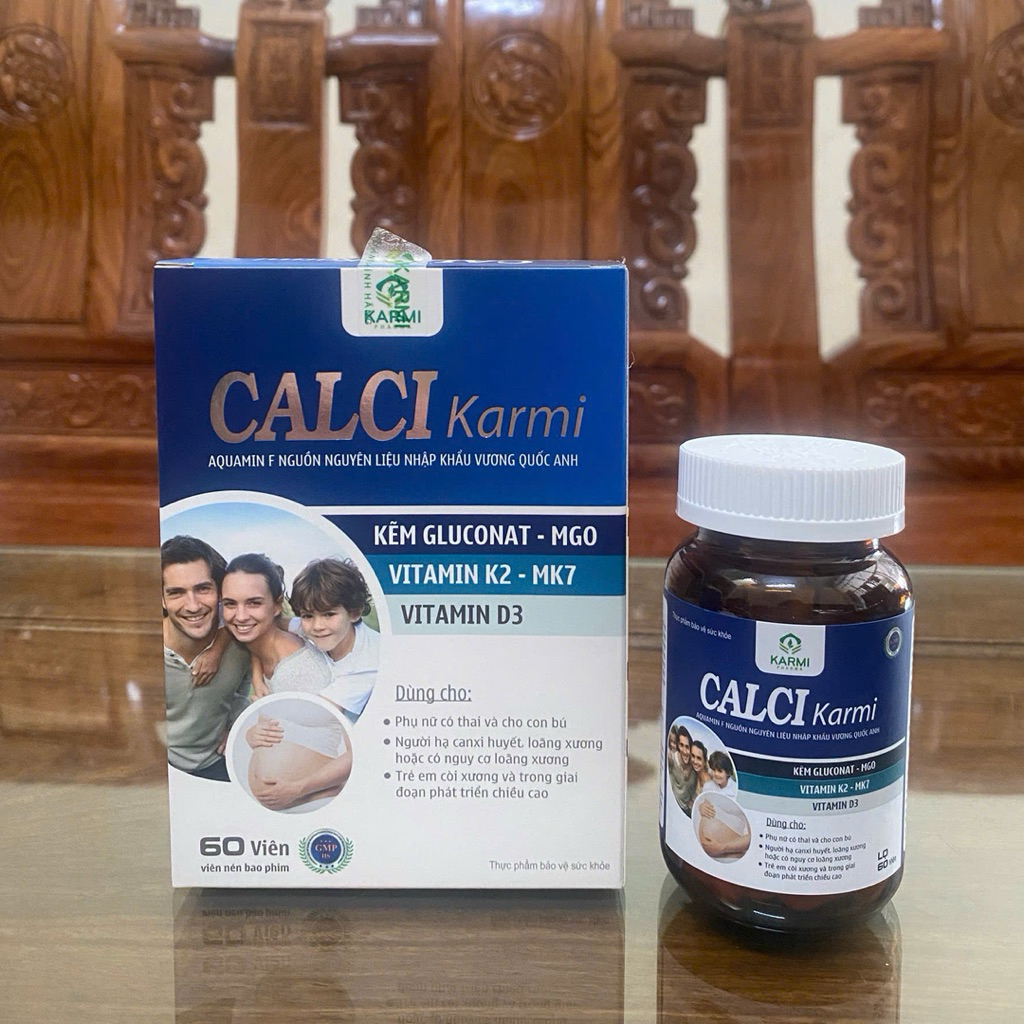 CALCI Karmi Canxi Aquamin K2 ,D3 – Hỗ Trợ Bổ Sung Canxi, Giúp Xương Chắc Khỏe