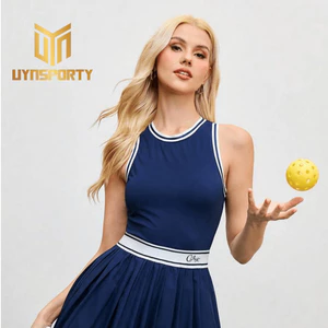 Váy Pickleball Nữ UYNSPORTY Phối Chữ Sọc, Thiết Kế Ôm Dáng , Váy Thể Thao, Bộ Đồ Pickleball Nữ